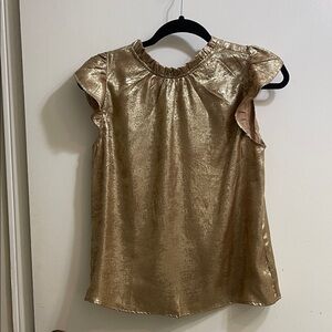 SHEIN Gold Shimmer Blouse